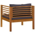  Krzesło ogrodowe z ciemnoszarymi poduszkami, drewno akacjowe Lumarko!