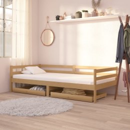  Łóżko dzienne z szufladami, 90x200 cm, miodowy brąz, sosnowe  Lumarko!