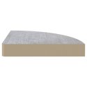  Narożna półka ścienna, szarość betonu, 35x35x3,8, MDF Lumarko!