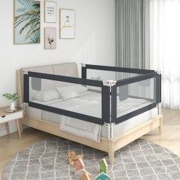 Lumarko Barierka do łóżeczka dziecięcego, ciemnoszara, 150x25 cm, tkanina