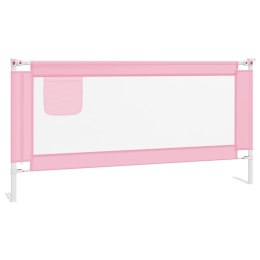  Barierka do łóżeczka dziecięcego, różowa, 180x25 cm, tkanina Lumarko!