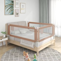 Lumarko Barierka do łóżeczka dziecięcego, taupe, 120x25 cm, tkanina