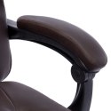  Krzesło biurowe, brązowe, obite sztuczną skórą Lumarko!