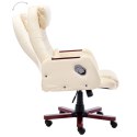  Krzesło biurowe, kremowe, obite sztuczną skórą Lumarko!