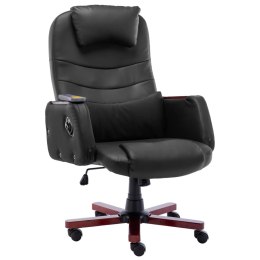  Krzesło biurowe z funkcją masażu, czarne, sztuczna skóra Lumarko!