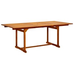 Lumarko Ogrodowy stół jadalniany, (150-200)x100x75 cm, drewno akacjowe