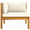  Moduł sofy narożnej z kremową poduszką, drewno akacjowe Lumarko!