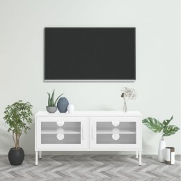  Szafka pod telewizor, biała, 105x35x50 cm, stalowa Lumarko!