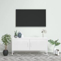  Szafka pod telewizor, biała, 105x35x50 cm, stalowa Lumarko!