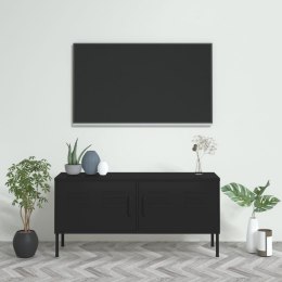  Szafka pod telewizor, czarna, 105x35x52 cm, stalowa Lumarko!