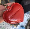 Skórzany brelok do kluczy w kształcie serca— Peterson