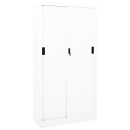  Szafa biurowa z przesuwnymi drzwiami, biała, 90x40x180 cm Lumarko!