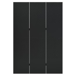 Lumarko Parawan 3-panelowy, czarny, 120 x 180 cm, stalowy!