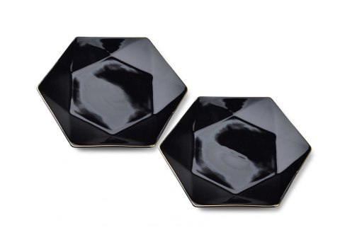 RALPH BLACK Kpl.2 talerzy deserowych 24,5cm x 21cm x h2cm Lumarko!