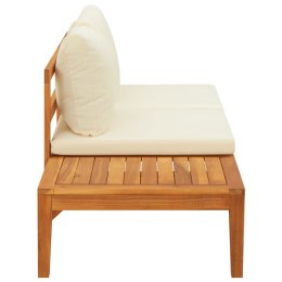  Ławka ogrodowa ze stolikiem, kremowe poduszki, drewno akacjowe Lumarko!