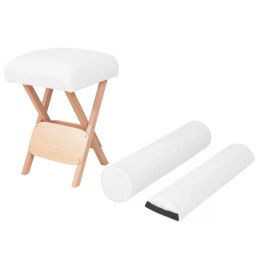 Lumarko Składany stołek do masażu z 2 wałkami, grubość siedziska 12 cm!