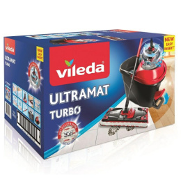 Vileda Ultramat Turbo Płaski 163425 Zestaw Mop + Wiadro...