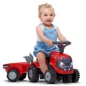 FALK Traktorek Baby Case IH Ride-On Czerwony z Przyczepką + akc. od 12 miesięcy Lumarko!