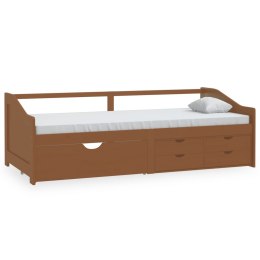 Lumarko 3-osobowa sofa/łóżko z szufladami, miodowy brąz, 90 x 200 cm!