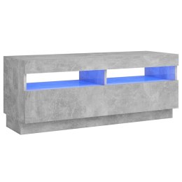  Szafka pod TV z oświetleniem LED, szarość betonu, 100x35x40 cm Lumarko!