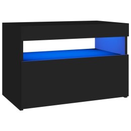  Szafka nocna z oświetleniem LED, czarna, 60x35x40 cm, płyta Lumarko!