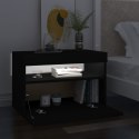  Szafka nocna z oświetleniem LED, czarna, 60x35x40 cm, płyta Lumarko!