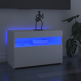  Szafka pod TV z oświetleniem LED, biała, 60x35x40 cm Lumarko!