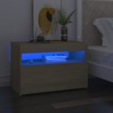  Szafka pod TV z oświetleniem LED, dąb sonoma, 60x35x40 cm Lumarko!