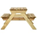 Stół piknikowy z ławkami, 110x123x73 cm, impregnowana sosna Lumarko!