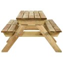  Stół piknikowy z ławkami, 220x122x72 cm, impregnowana sosna Lumarko!