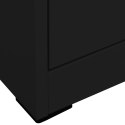  Szafka kartotekowa, czarna, 90x46x164 cm, stalowa Lumarko!