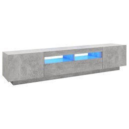 Szafka pod TV z oświetleniem LED, szarość betonu, 200x35x40 cm Lumarko!