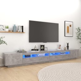  Szafka pod TV z oświetleniem LED, szarość betonu, 300x35x40 cm Lumarko!