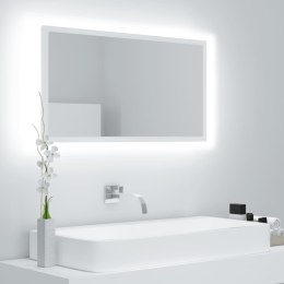  Lustro łazienkowe z LED, białe, 80x8,5x37 cm, płyta wiórowa! Lumarko!