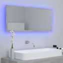  Lustro łazienkowe z LED, szarość betonu, 100x8,5x37 cm, płyta Lumarko!