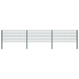  Panel ogrodzeniowy ze słupkami, żelazny, 5,1 x 0,8 m, zielony Lumarko!