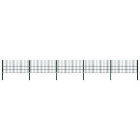  Panel ogrodzeniowy ze słupkami, żelazny, 8,5 x 0,8 m, zielony Lumarko!