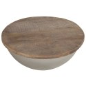  Stolik kawowy w kształcie misy, Ø60 cm, lite drewno mango Lumarko!