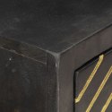  Stolik typu konsola, czarno-złoty, 90x30x75 cm, drewno mango Lumarko!