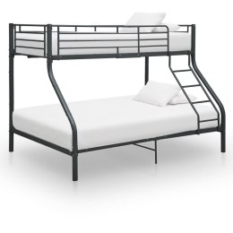  Rama łóżka piętrowego, czarna, metalowa, 140x200 cm/90x200 cm Lumarko!