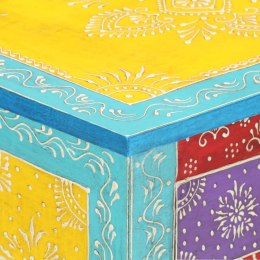  Ręcznie malowana szafka nocna, 40x30x50 cm, lite drewno mango Lumarko!