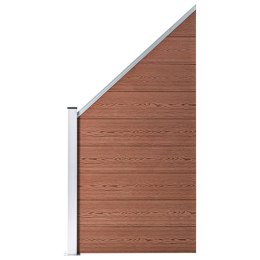  Ogrodzenie WPC, 1 panel kwadratowy + 1 skośny, 273x186 cm, brąz Lumarko!