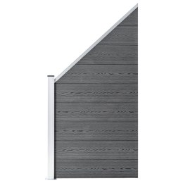  Ogrodzenie WPC, 1 panel kwadratowy+1 skośny, 273x186 cm, szare Lumarko!