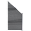  Ogrodzenie WPC, 1 panel kwadratowy+1 skośny, 273x186 cm, szare Lumarko!