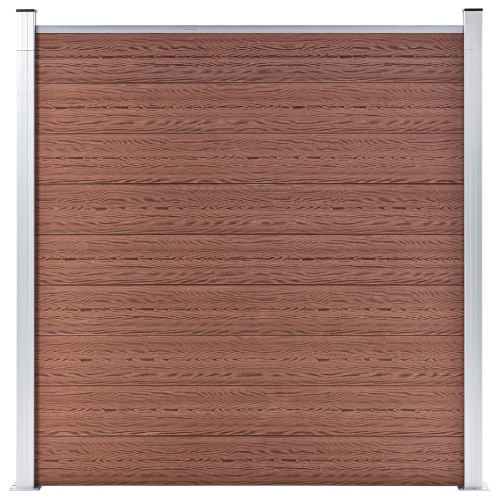 Lumarko Ogrodzenie WPC, 7 paneli kwadratowych, 1 skośny, 1311x186 cm