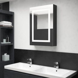 Szafka łazienkowa z lustrem i LED, lśniąca czerń, 50x13x70 cm Lumarko!