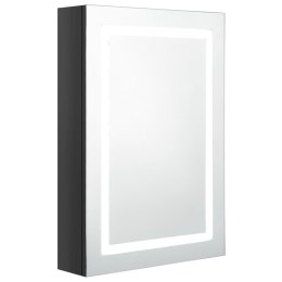 Szafka łazienkowa z lustrem i LED, lśniąca czerń, 50x13x70 cm Lumarko!
