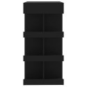  Stolik barowy z półkami, czarny, 100x50x101,5 cm, płyta wiórowa Lumarko!