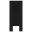  Stolik barowy z półkami, czarny, 102x50x103,5 cm, płyta wiórowa Lumarko!