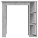  Stolik barowy z półkami, szarość betonu, 102x50x103,5 cm Lumarko!